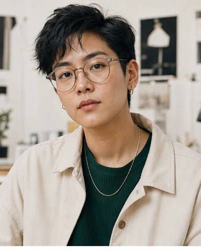 Androgynous editorial portrait example