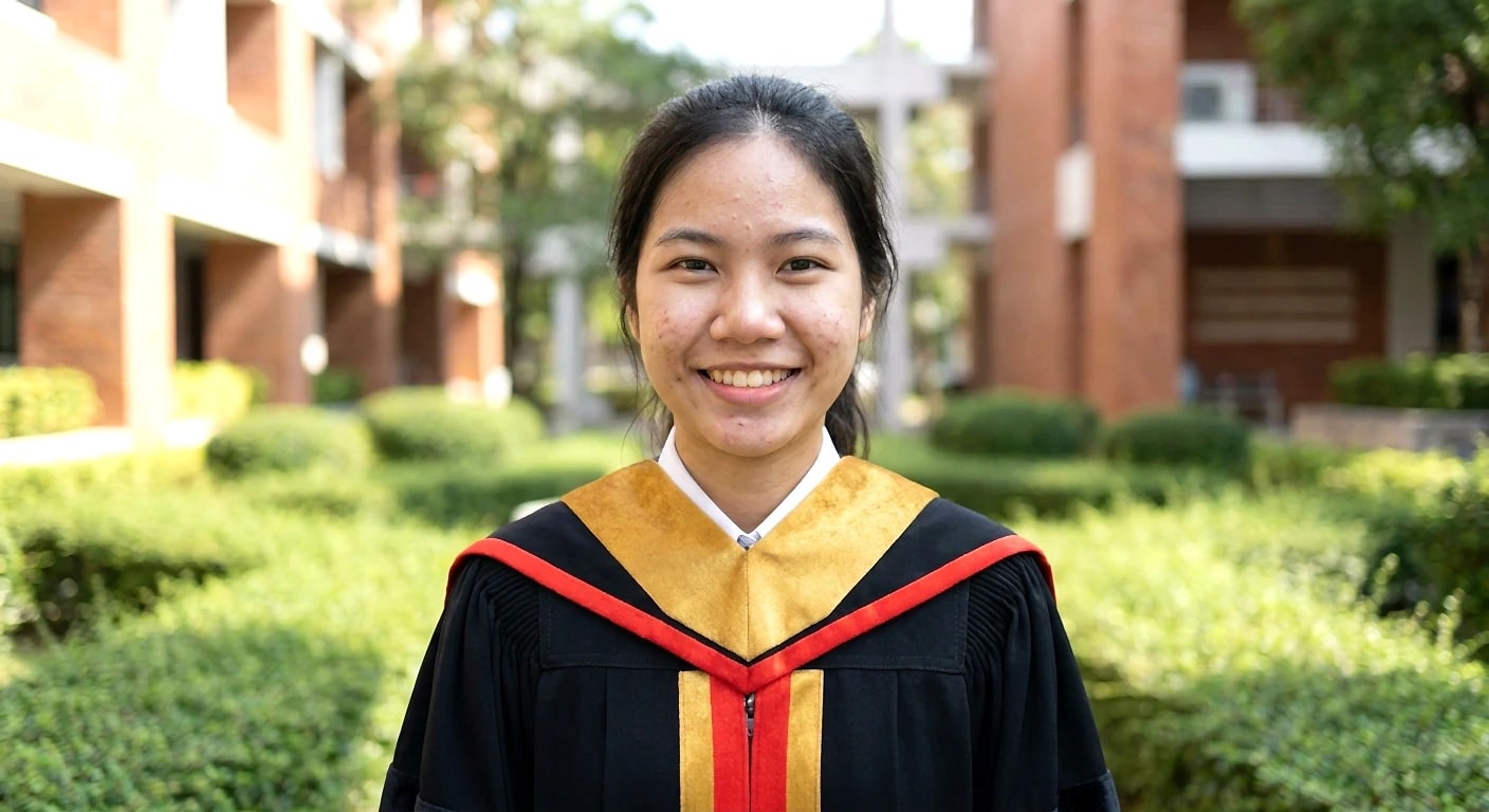 Thai graduation portrait example